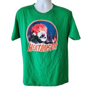 Heat Miser Graphic T-Shirt Men's Medium Green Christmas TV Movie Tee